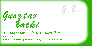 gusztav batki business card